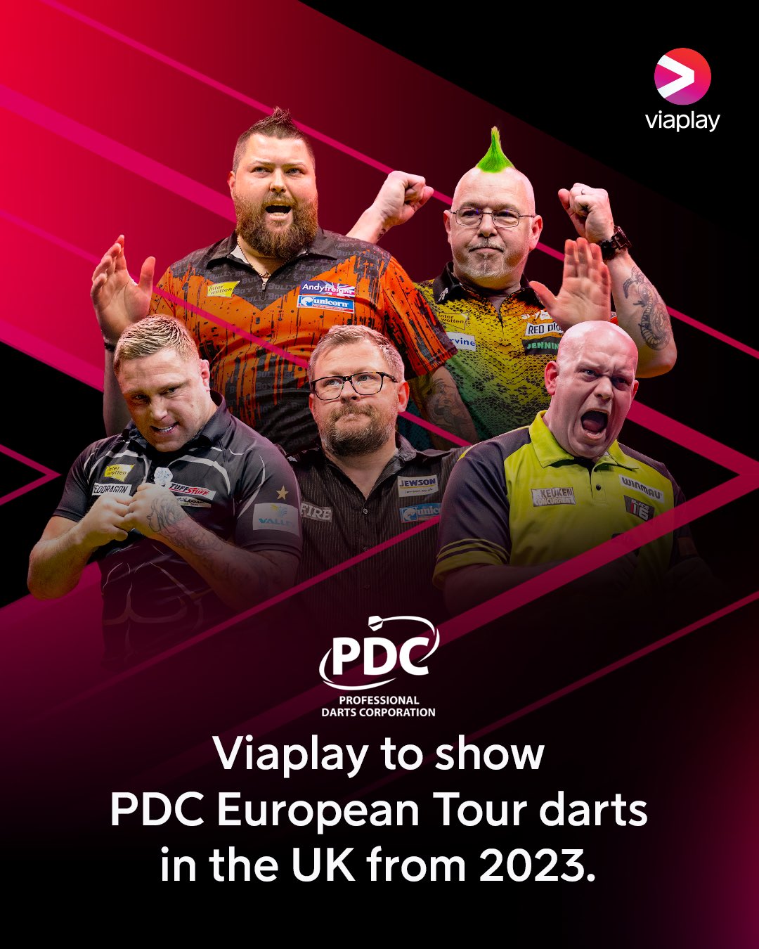 Viaplay UK on Twitter: "We are delighted to announce that will PDC European Tour darts in the UK! 13 live events the season beginning February 2023! https://t.co/h61OgRBtwB" /