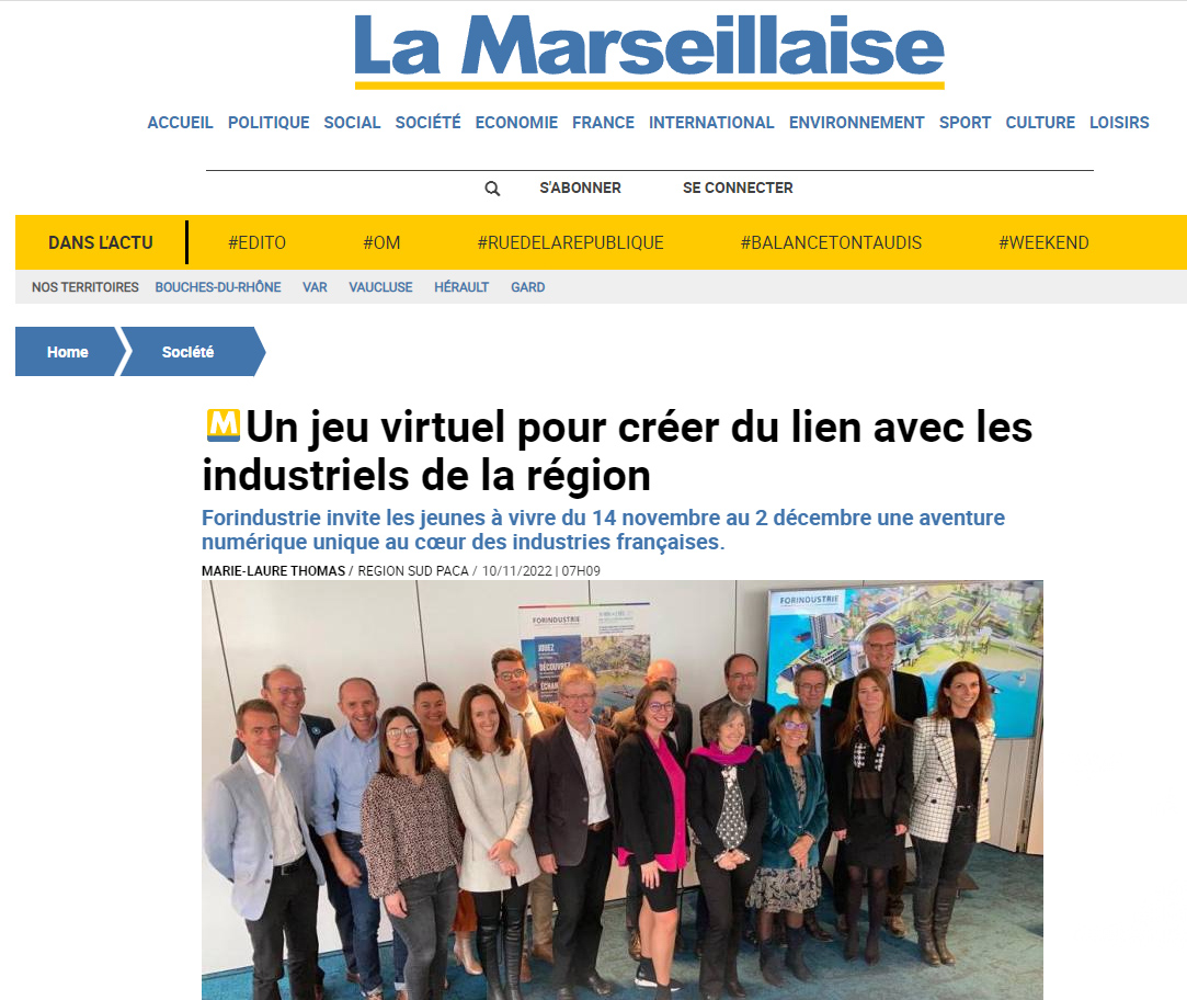 ForIndustrie's tweet photo. 🗞️REVUE DE PRESSE🗞️
Un jeu virtuel pour créer du lien avec les industriels de la région https://t.co/TBNKuzkKfP https://t.co/xa0Hir79OD