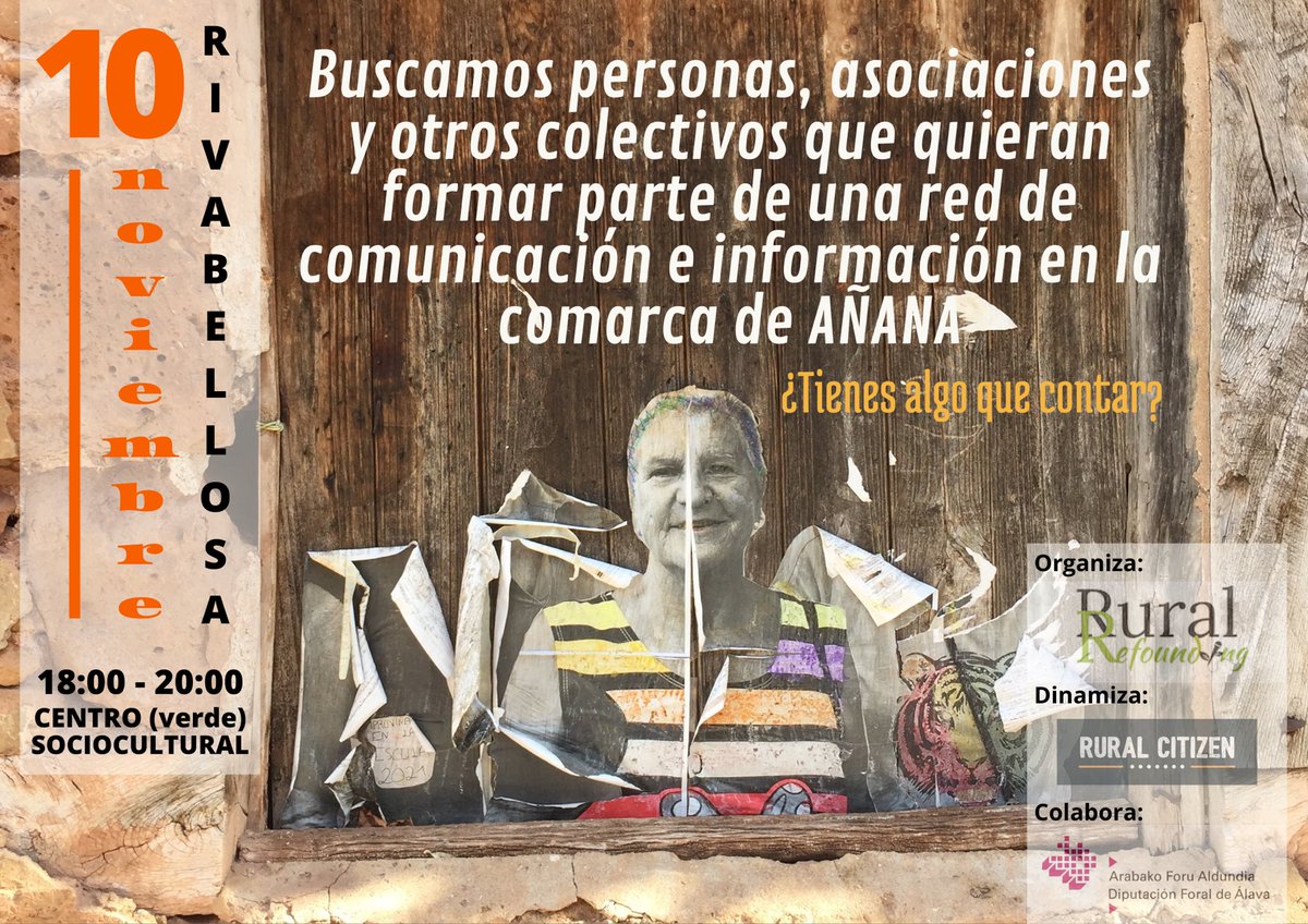 RuralRefounding's tweet photo. En #Herrian, el programa de @AcoaAke en @radio_vitoria, han entrevistado al coordinador del proyecto #RuralRefounding.
Si pertenecéis a las comarcas de #Añana, #RiojaAlavesa y #Lautada, os esperamos en los encuentros que se van a realizar.👇
🎧 Spotify- https://t.co/0y7QRhw5uq https://t.co/5XOOTyT0R3