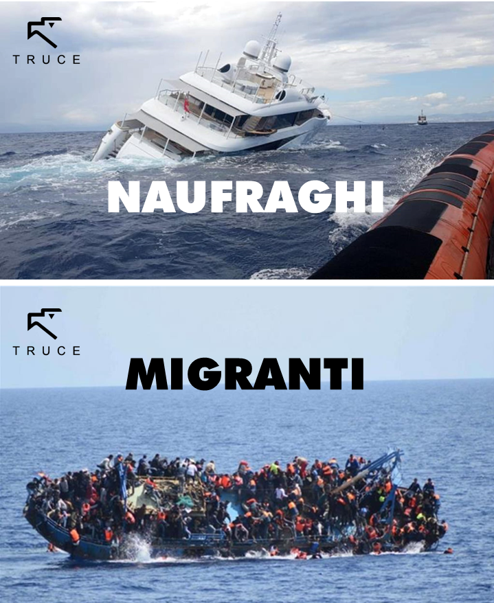 IstitutoTruce's tweet photo. INFO DI ROTTURA
Il SigPresDelCons ciarisce che è definito naufrago sol chi sta affondando. Chiunque altro sia soccorso su barche di fortuna con decine di suoi simili in condizioni precarie è definito migrante. 
Roma, X-XI-MMXXII, I E.M.
#satira #governoMeloni #migranti #naufraghi https://t.co/nSPWsMaIk6