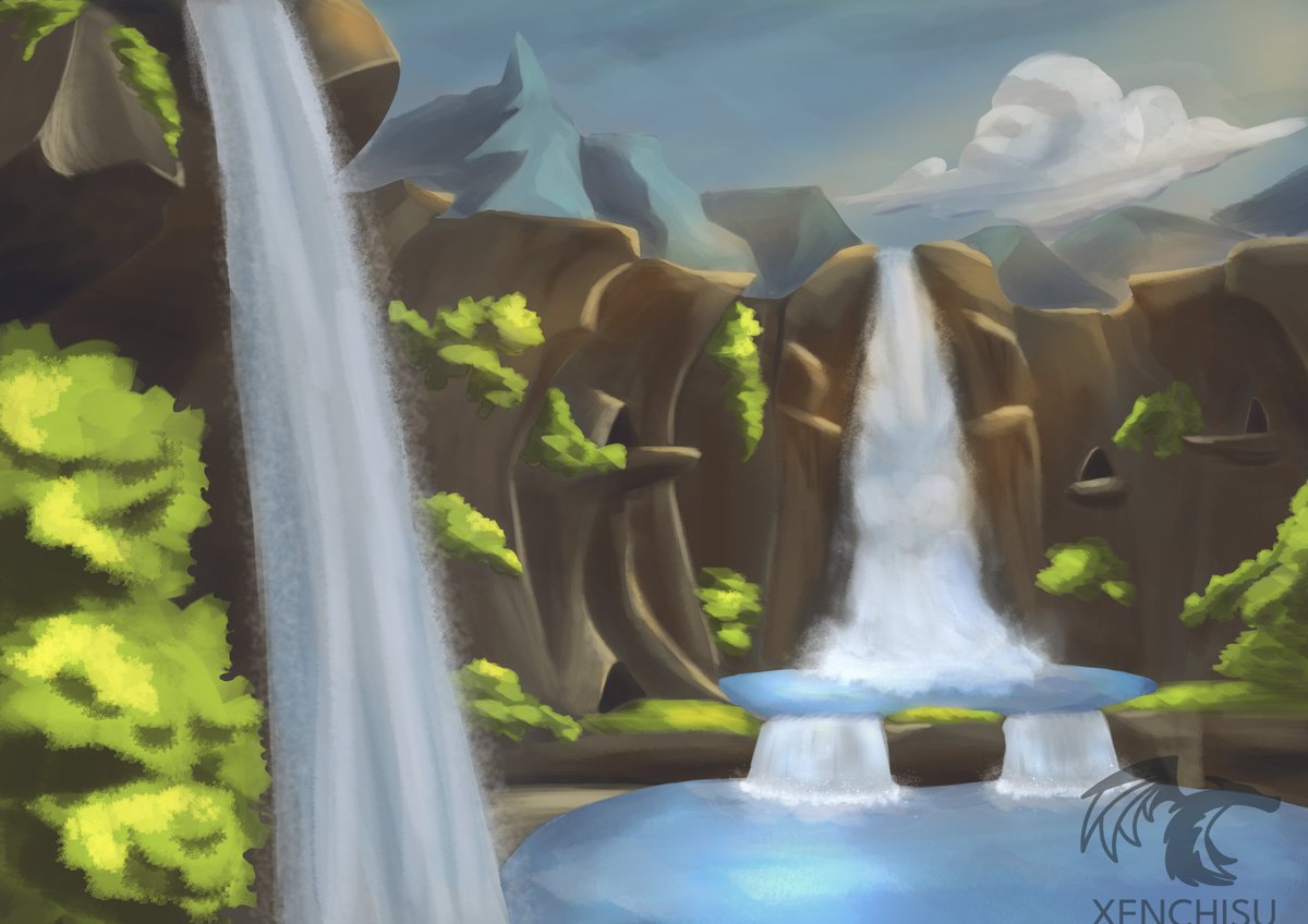 Gonna post more art here : D

Here's a waterfall