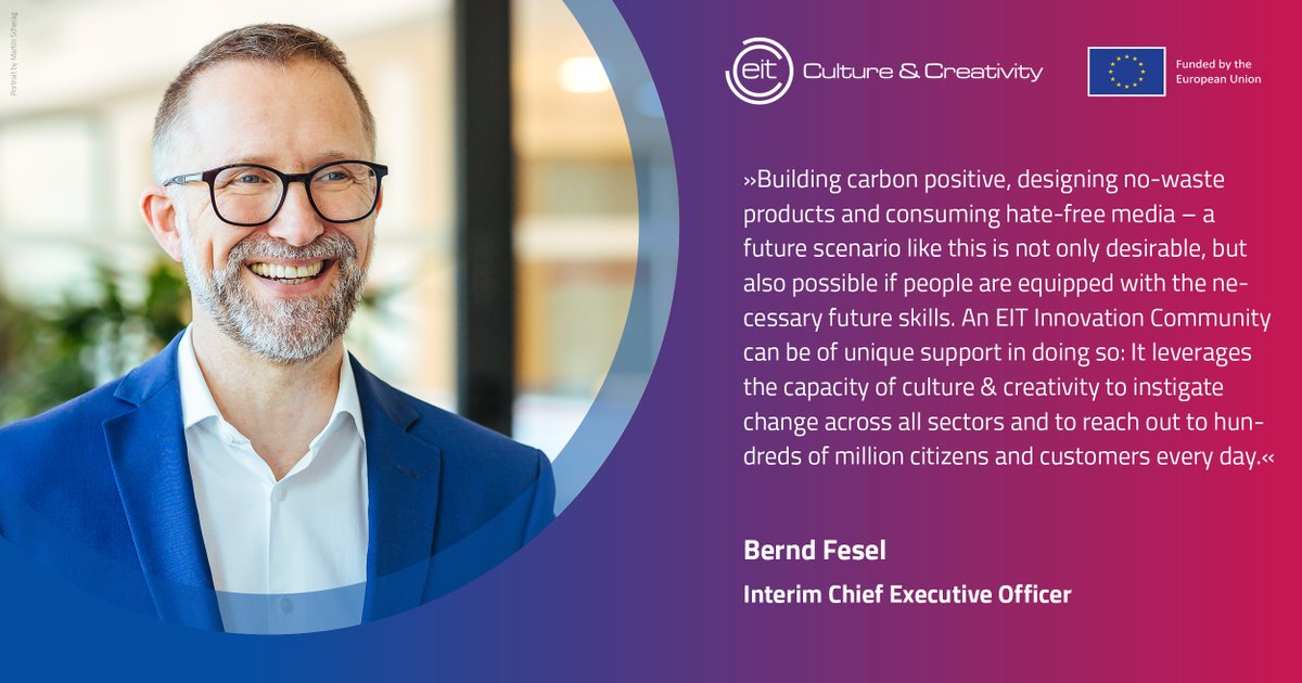 The #CCSI can lead the way in bringing desirable futures into reality! Our interim CEO <a href="/Bernd_Fesel/">Bernd Fesel</a> will attend the ›Internationale Fachkonferenz 2022: Creative Ways into Desirable Futures‹, hosted by <a href="/kreativ_bund/">Kompetenzzentrum Kultur- und Kreativwirtschaft</a> on 10th Nov on behalf of <a href="/EITCultCrea/">EIT Culture & Creativity</a>

kreativ-bund.de/veranstaltunge…