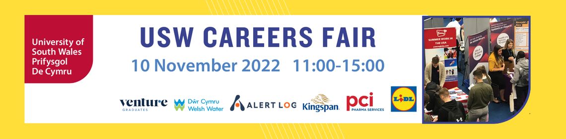 #USWCareersFair TODAY – 11am till 3pm Conference Centre, Treforest – meet leading graduate recruiters targeting USW students / graduates bit.ly/USWCareersFair