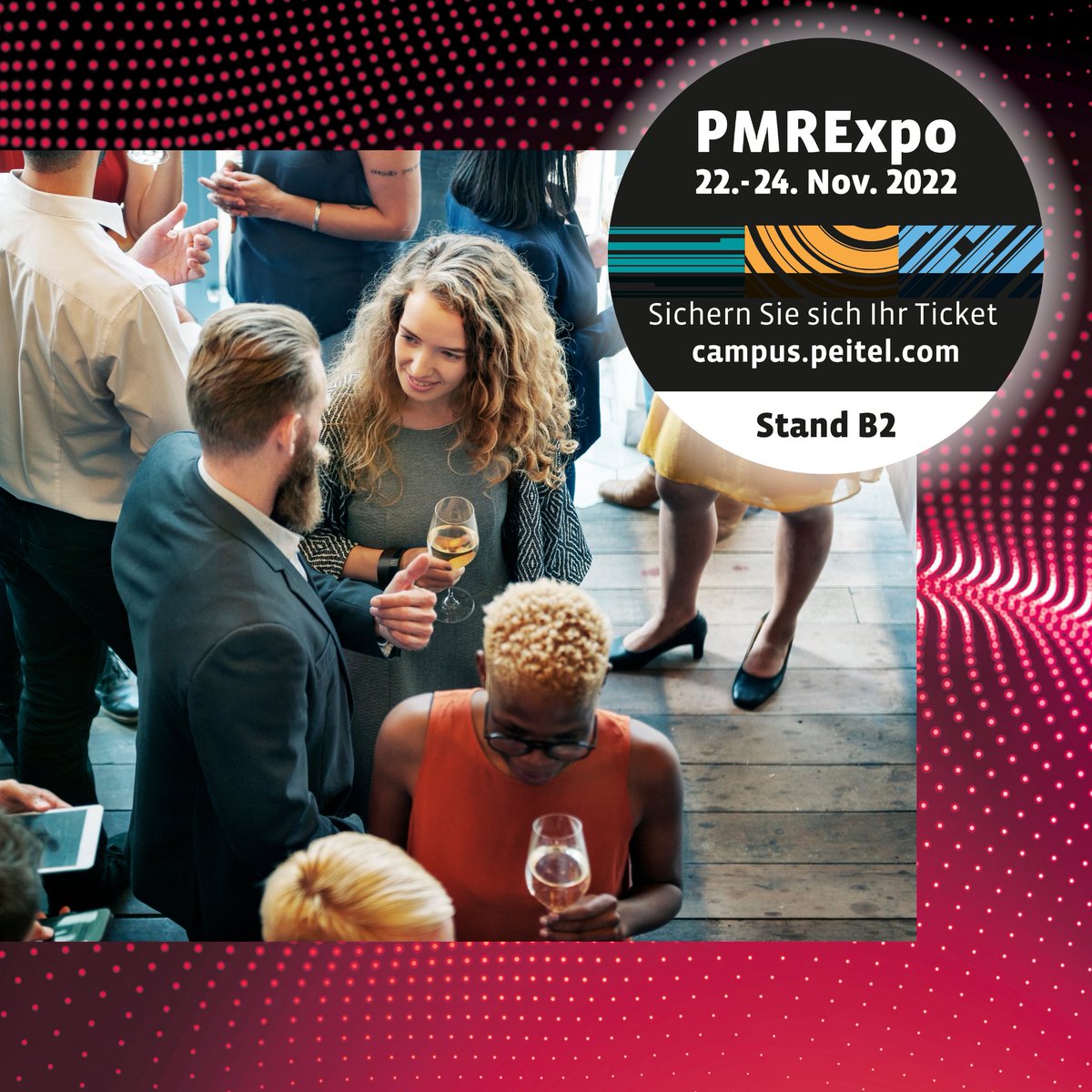 peitel_com's tweet photo. PMRExpo 2022 - Get together 🍾
Wir laden Sie herzlich zu einem 🥂 „Get together“ auf unserem Stand ein.
📍 Wo? Messestand B2
⏰ Wann? 23.11.2022 ab 18.00 Uhr
Wir freuen uns auf Sie!
Noch kein Ticket 🎫? 👉 https://t.co/ywf5xMxPC0 https://t.co/ve9pLcrBMQ