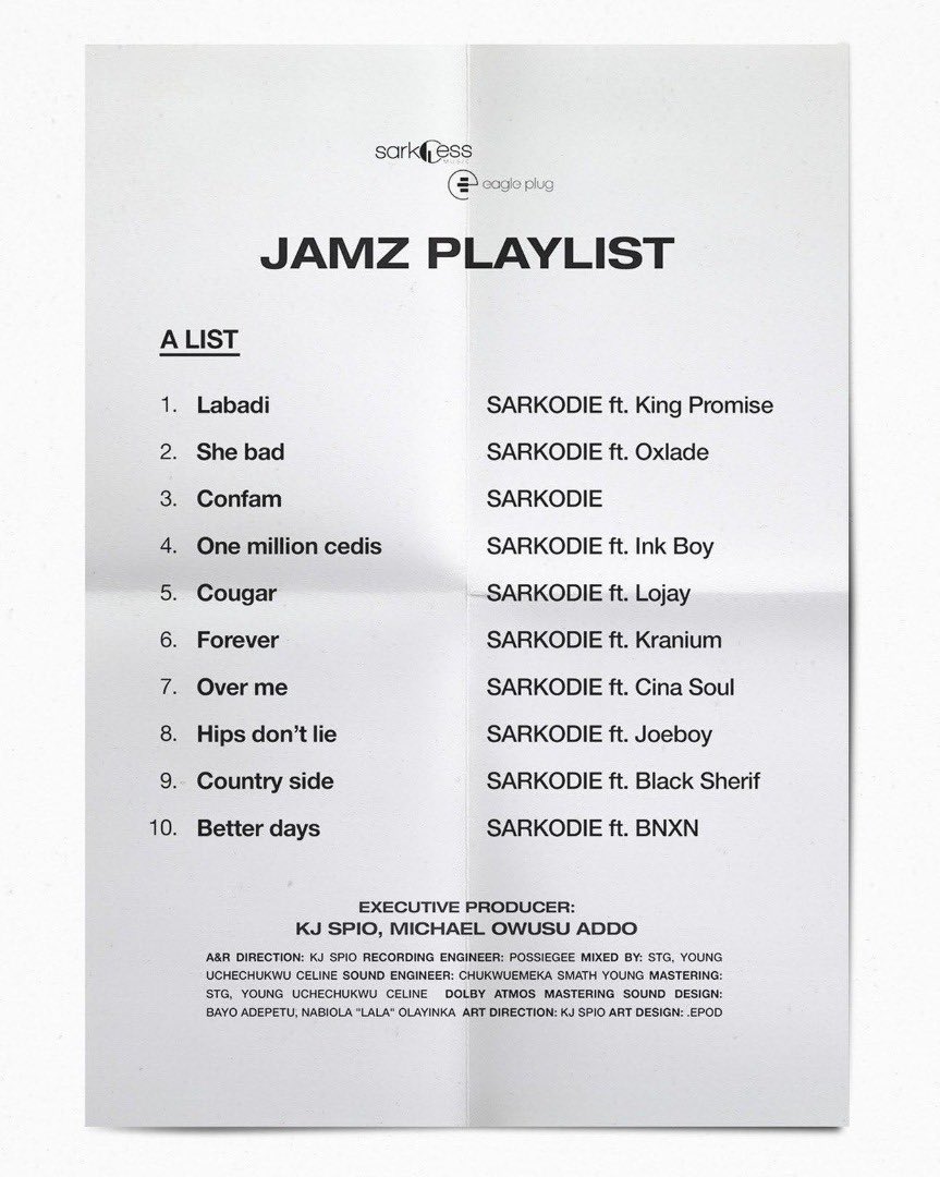 netbuzzradio's tweet photo. JAMZ album 💿 by @sarkodie
This Friday 11.11.22
Pre save >>> https://t.co/WYetXxAkdv #Jamzalbum #NetbuzzRadio #NetbuzzAfrica https://t.co/t83KPafeLu