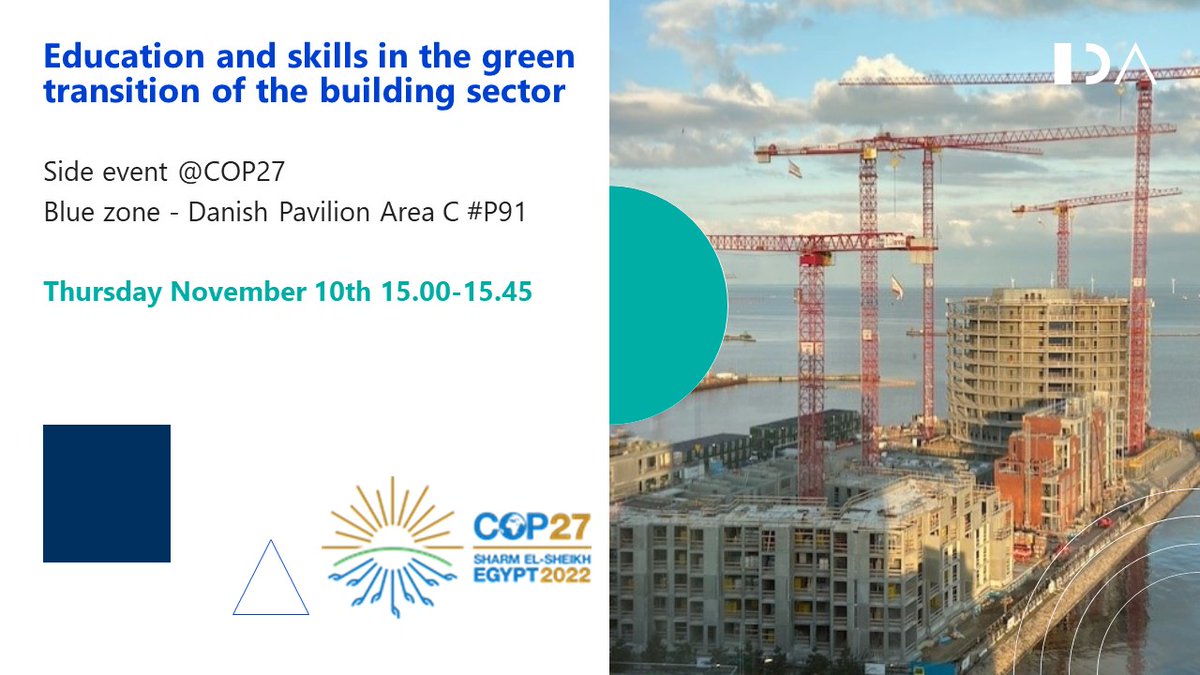 Pernille0707's tweet image. Today we discuss implementation of #justttransition @ #COP27 @nadia_g_c will challenge a panel on how to make sure the green transition og good jobs goes hand in hand. Come meet @KurtEmil @HBirgisdottir @PaoCamm and Vere Shabe in the Danish Pavilion #P91 @stateofgreendk