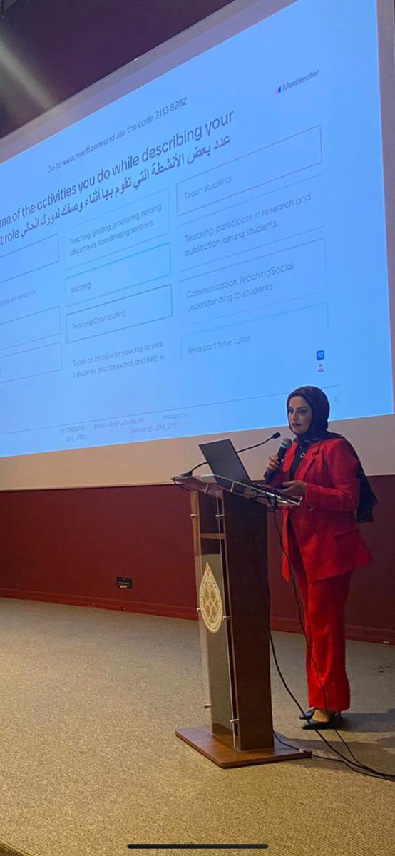 UOB_UTEL's tweet photo. The “Faculty Induction Day II” workshop for new and part-timer faculty at the University of Bahrain delivered by Dr. Diana Al Jahromi, Director of the Unit for Teaching Excellence and Leadership (UTEL) #uobedubh #uob_utel #education https://t.co/SZN2i4NsXu