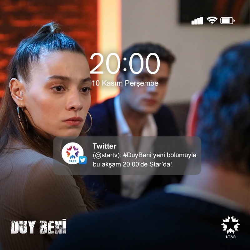 startv's tweet photo. #DuyBeni'nin yeni bölümüne hazır mıyız? 📺 Yeni bölüm bu akşam 20.00'de Star'da! @diziduybeni