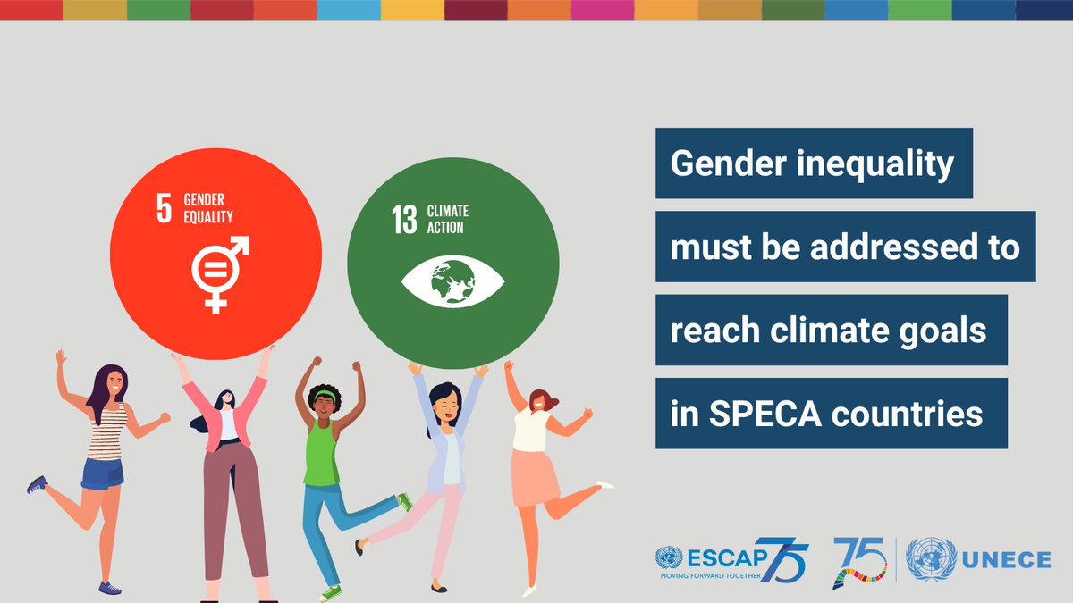 Countries &amp; partners gather this week under #SPECA - supported by <a href="/UNECE/">UNECE</a> and <a href="/UNESCAP/">United Nations ESCAP</a>- to advance #GenderEquality in the context of climate change: bit.ly/SPECA-Gender 
 
#SDG5
#SustainableDevelopment
#ForPeopleForPlanet