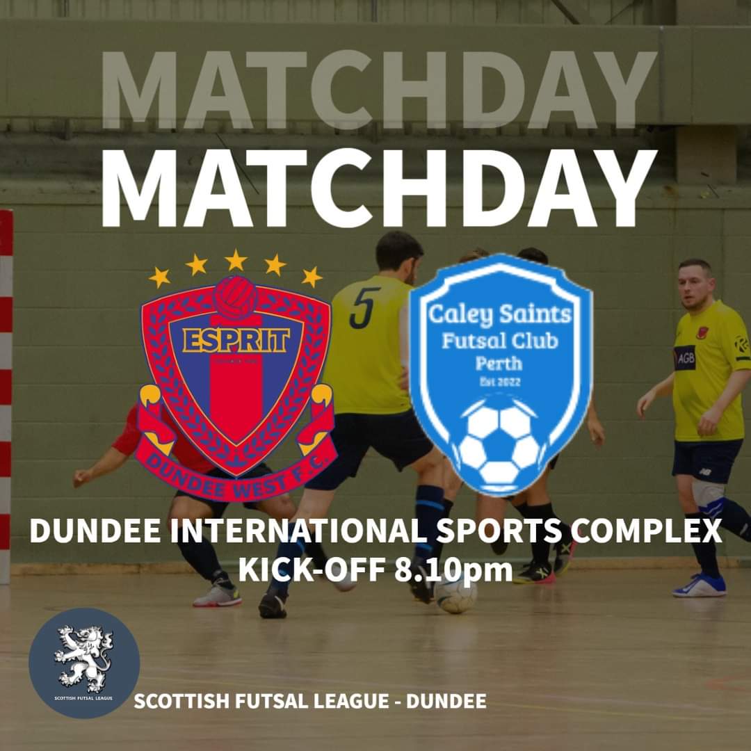 ⚽️ MATCHDAY 

Scottish Futsal League Dundee week 3 kicks off at the Dundee International Sports Complex today. 

West will be looking for their first win of the season as they take on Caley Saints Futsal Club in the 8.10 kick-off.  

Free entry with matches starting at 6.10pm.