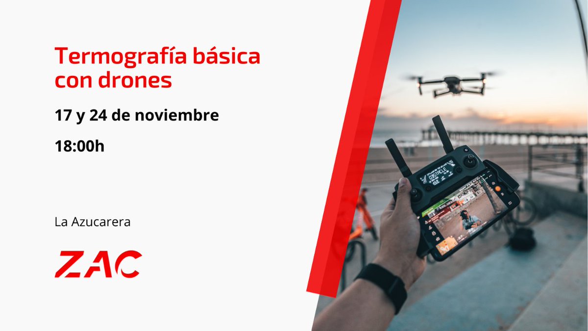 La próxima semana volvemos con las formaciones en <a href="/ZGZActiva/">Zaragoza Activa</a> y @RemolacHackLAB los días 17 y 24 de noviembre. 📅

¡No os lo podéis perder!

+ info: ow.ly/hGsI50Lz690

#formacion #ZAC #Zaragoza #Aragón #dron #drones #termografía #termografíaaerea #thermography