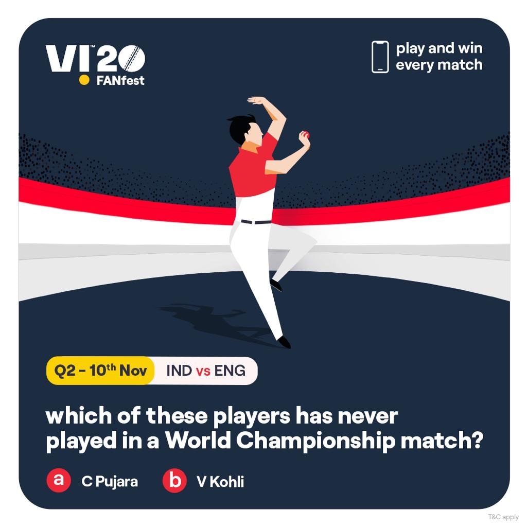 Your love for cricket could help you win big. Answer the #Vi20FANfest contest question and you could stand a chance to win an iPhone every match. #ContestAlert #INDvsENG