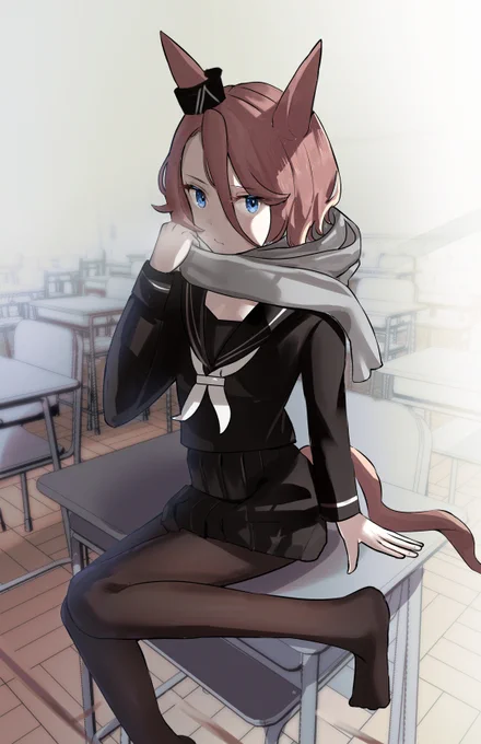 #ウマ娘
黒制服タイシン 