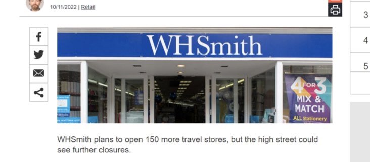 _WLJ's tweet photo. @stephenbucomedy looks like WH Smith are taking your advice - opening 150 more travel stores! https://t.co/dds2Ab0Slo