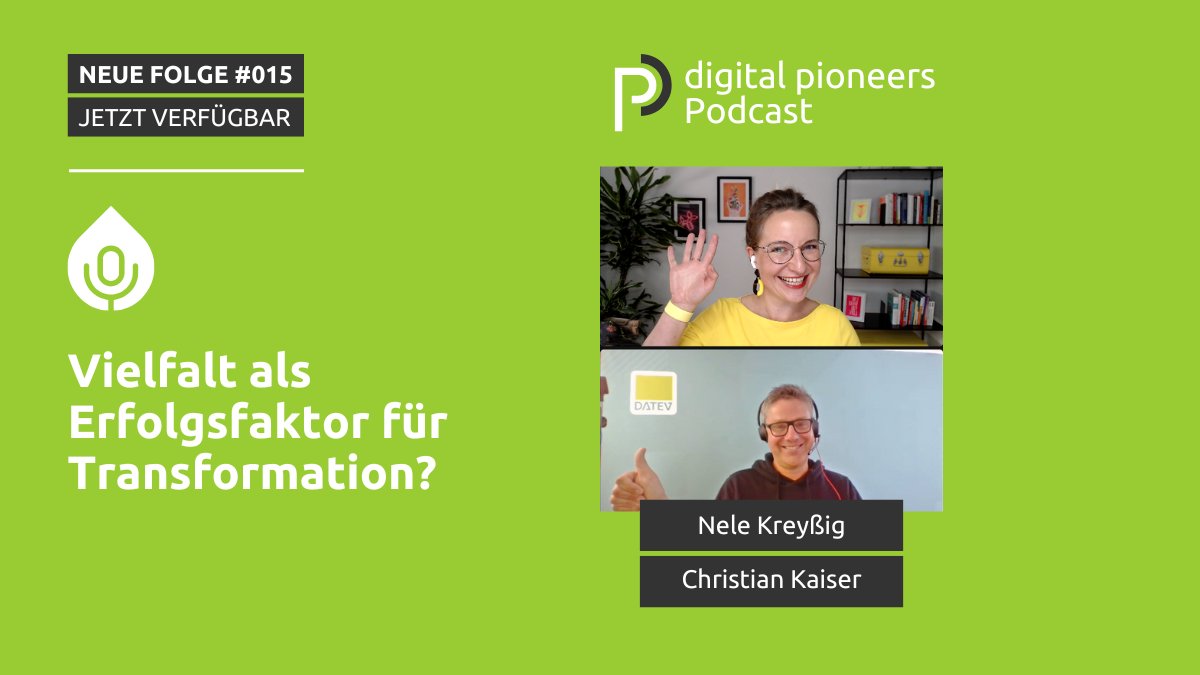 Wer sich die Zeit bis zur #digitalpioneers22 vertreiben möchte, kann sich die neueste Folge des Podcasts schon mal anhören.

Danke an <a href="/chwkaiser/">Christian Kaiser</a> von <a href="/DATEV/">DATEV</a> für den tollen Input!

👉🏼 Hier geht's zur Folge: qrco.de/bczS4c

#iampioneer #podcast