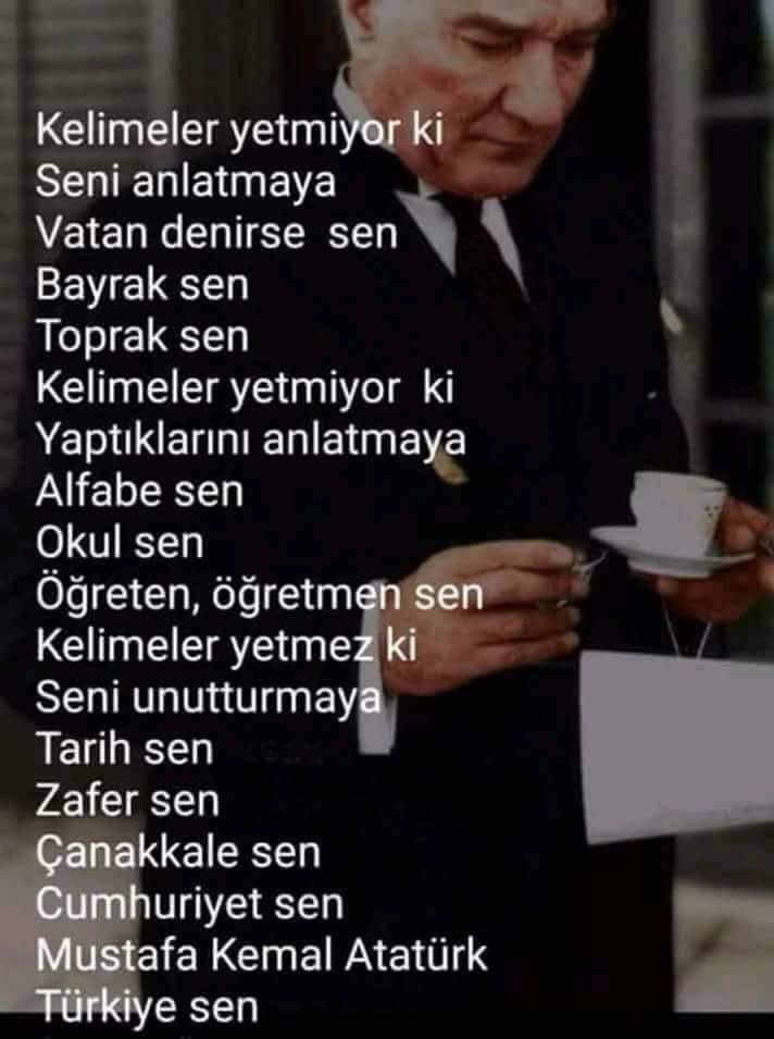 Binlerce kez teşekkür ediyoruz. Senin liderliğin olmasaydı biz bu topraklarda yaşamaya devam edemezdik. 
#UmudumuzSonsuz #10november #10Kasim1938 #Ataturk #10Kasım