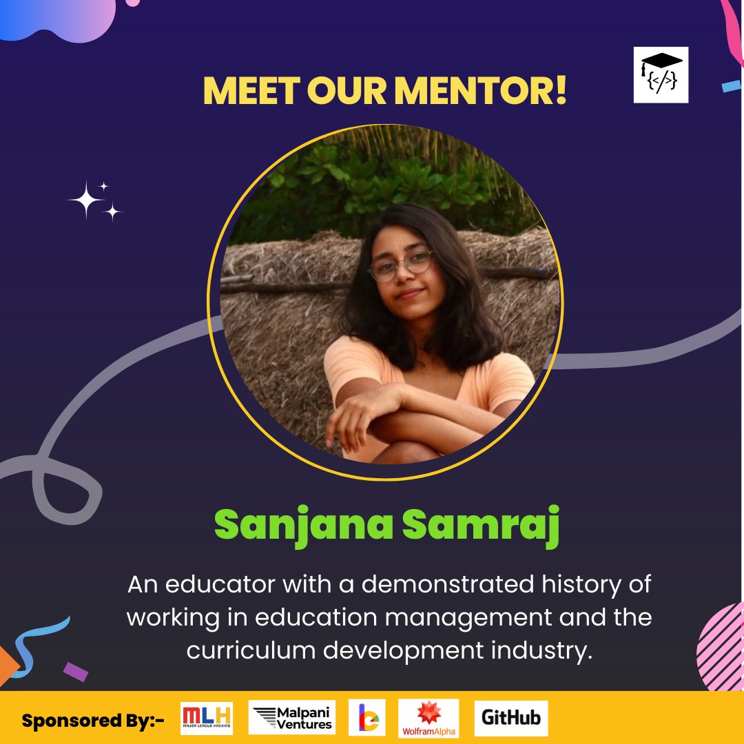 Hack2Educate's tweet photo. We’re thrilled to introduce the Theme Mentors for Hack2educate.
Visit https://t.co/GM0YlEXhMc for more info.
#hack2educate #hackathon #hackthenorth #hacktheindia #stem #tech https://t.co/nsShEXePM4
