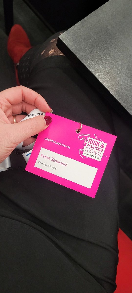 Safety doesn't happen by accident!Opening Risk&amp;Resilience Festival <a href="/UTwente/">University of Twente (inactive)</a> Inspiring day ahead with colleagues, students &amp; companies, Never stop learning, especially on a topic that affects us all, from global to local #lifelonglearning #LLO #levenlangontwikkelen #riskmanagement