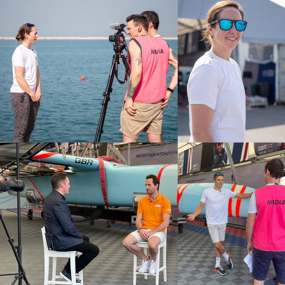 It’s a beautiful day for media! 🎥 Filming with <a href="/euronews/">euronews</a> and <a href="/LaureusSport/">Laureus</a> for some new tv shows …stay tuned! 👀 

<a href="/_HannahDiamond/">Hannah Diamond</a> <a href="/AinslieBen/">Ben Ainslie</a> and NBH 👊🏼