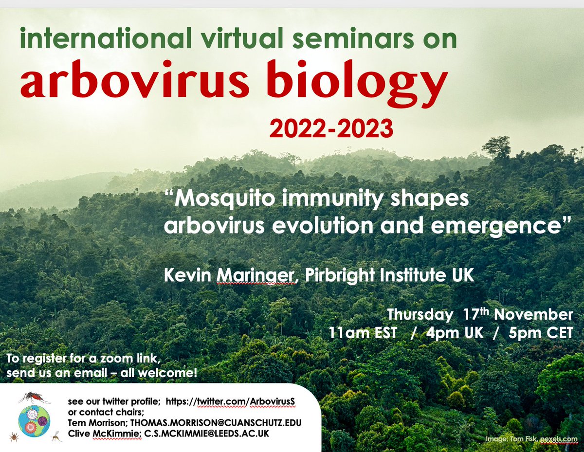 ArbovirusS's tweet photo. Super keen to announce @MaringerLab talk next week (17th on Zoom), with his seminar on mosquito immunity to virus infection - see you there!
#all_welcome 
#supporting_early_career_researchers
#great_science 
Please help with a RT 🫂 https://t.co/3NXqvCURI8