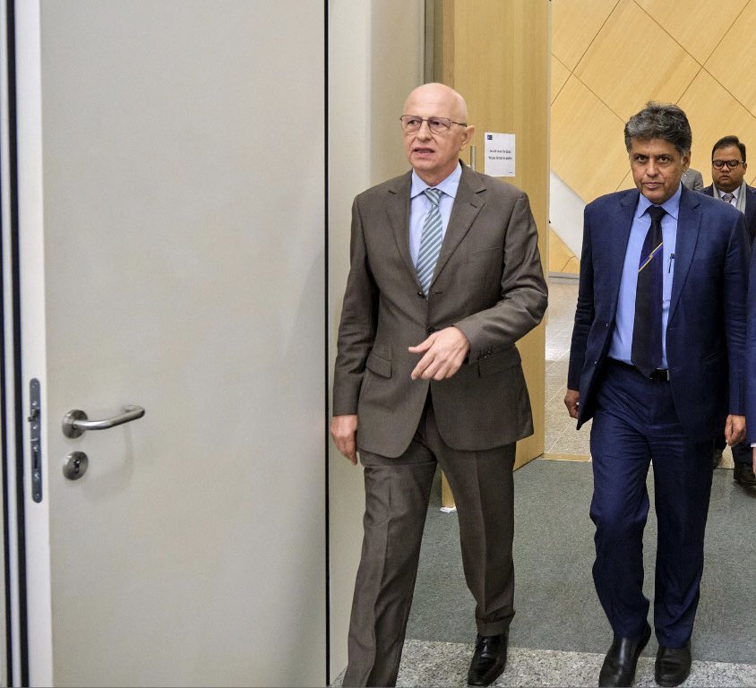 ManishTewari's tweet photo. With the Deaputy General Secretary of @NATO @Mircea_Geoana at the Headquarters of the North Atlantic Treaty Organisation @NATO in Brussels Belgium for an exchange of views on the conflict in Ukraine https://t.co/CHgY3aKchj