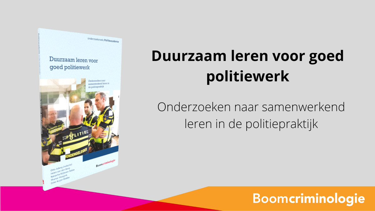Duurzaam leren voor goed politiewerk 
Er wordt veel geleerd binnen de politie, maar het blijkt lastig om een lerende organisatie te zijn die verder gaat dan gefragmenteerd, individueel leren. Naar de uitgave 👉bit.ly/3O1p3QT

#duurzaamleren #politiewerk #leerprocessen