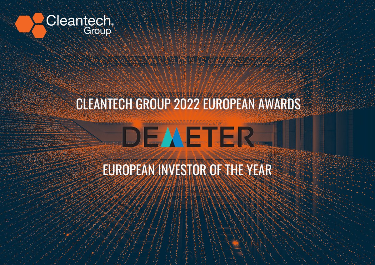 <a href="/Demeter_im/">Demeter</a>  is proud to receive the award “European Investor of the year 2022” by <a href="/cleantechgroup/">Cleantech Group</a>  Group

#impactinvesting #ecologicaltransition #sustanability #sustainablefinance