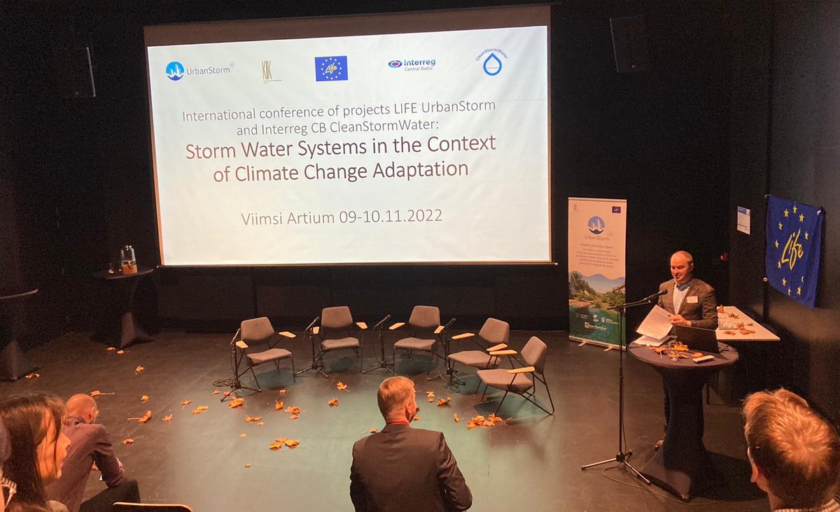 natural_course's tweet photo. This week #NaturalCourse are attending the 'Storm water systems in the context of climate change adaptation' conference in Estonia.
We've been on the panel discussing 'implementing climate plans with a focus on stormwater management' and fitted in a few site visits too! https://t.co/V5dOHKDpJ5