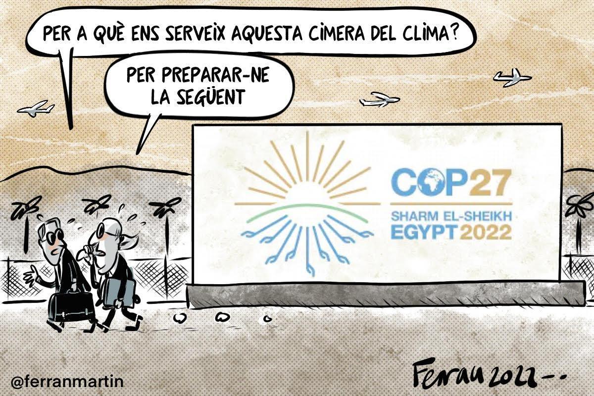 Revista_Metode's tweet photo. Aquesta setmana s'està celebrant la cimera del clima a Egipte #COP27 . A #LaPipeta, @ferranmartin ironitza sobre cimeres i objectius. ➡️ https://t.co/wUrDgpmkD2 https://t.co/BwWYb6qZUP