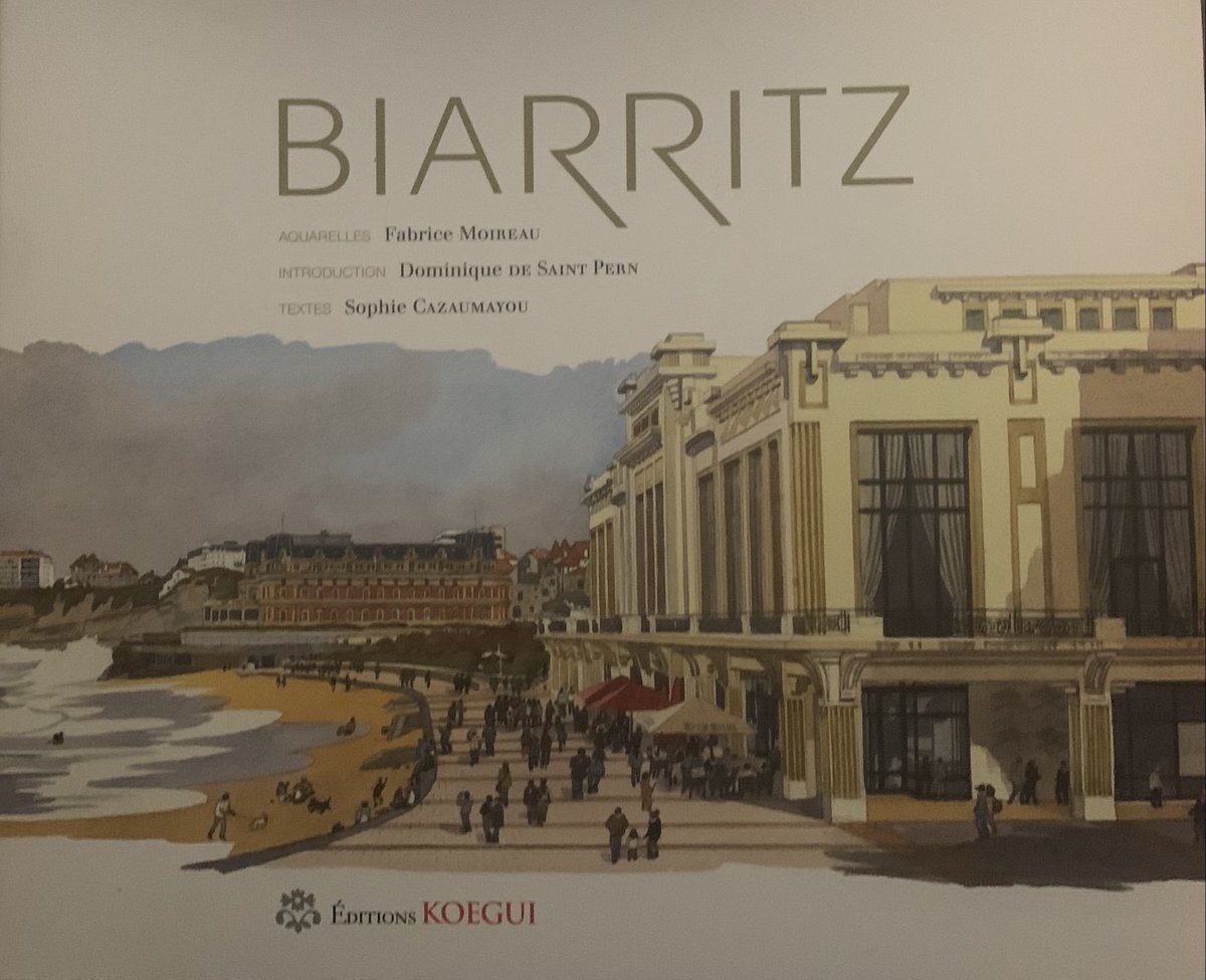 jbpinatel's tweet photo. Hier soir, j'ai été émerveillé à la médiathèque de #Biarritz quand j'ai découvert l'exposition de 80 des 120 remarquables aquarelles sur le patrimoine naturel et immobilier de Biarritz, réalisées par Fabrice Moreau.  Elles sont aussi présentées et légendées ds un livre magnifique https://t.co/4ewWnMyuAJ