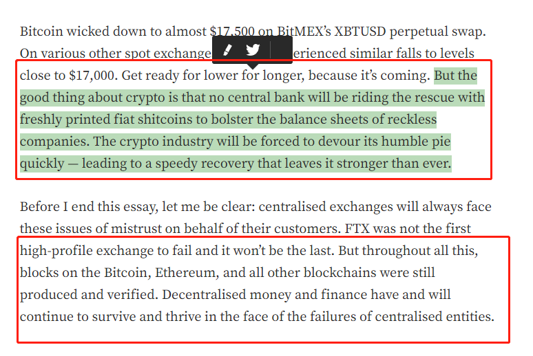 Great opinion by Arthur Hayes. The free market for cryptocurrencies is self-optimizing, and the industry foundation of the Bitcoin and Ethereum networks has not been affected.
