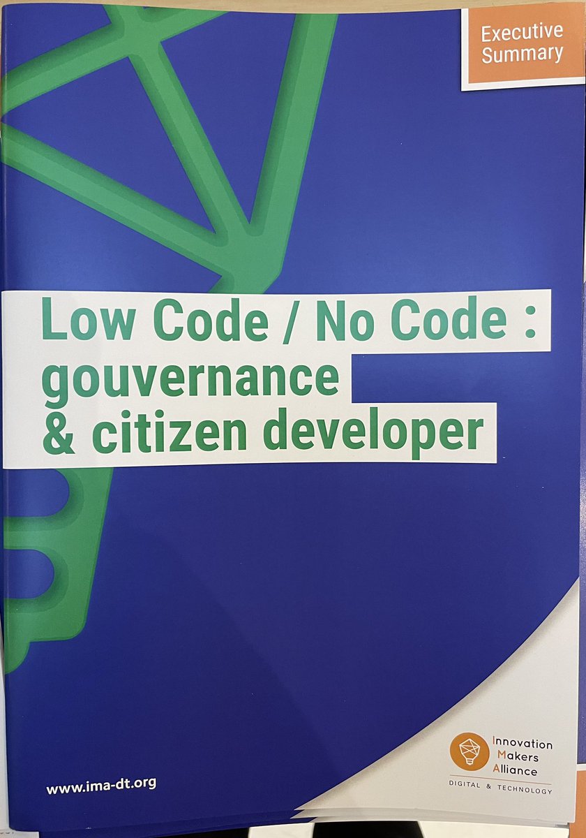 Le livrable du jour #LowCode #NoCode est sur le stand de l #IMA <a href="/IMA_Innovation/">IMA - Innovation Makers</a>