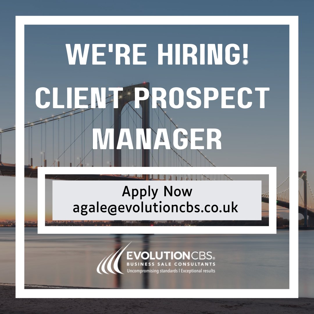 We’re expanding our team of Client Prospect Managers. This team is responsible for managing the important “at market” stage of our clients’ business sales campaigns.

If you would like to find out more please click here:
bit.ly/3UkdtCP