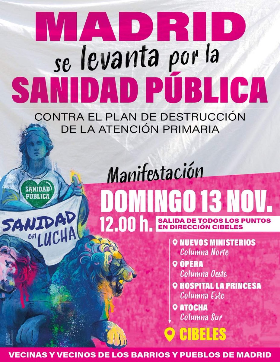 Sanidad Pública y de Calidad 
La misma Sanidad para cualquier persona del Estado español
Los mismos derechos,  los mismos deberes