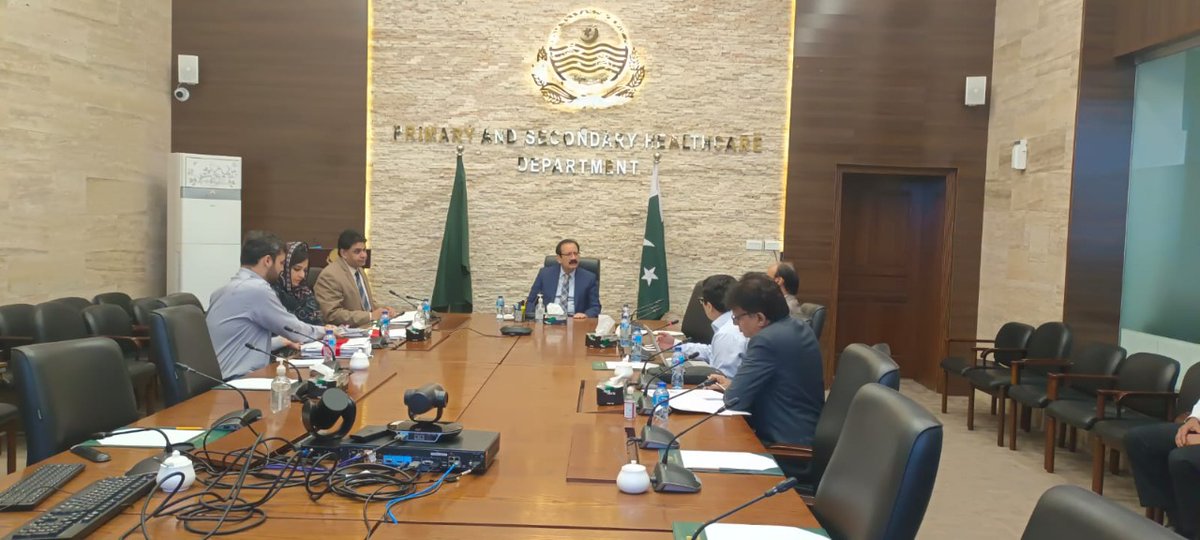 سیکرٹری صحت ڈاکٹر ارشاد احمد کی زیر صدارت نیشنل ہیلتھ سپورٹ پروگرام (NHSP) کا اہم اجلاس، این ایچ ایس پی کا 22 ملین ڈالر کا پی سی ون منظور
 اس پروگرام کے تحت دیہی و بنیادی مراکز صحت میں زچہ بچہ کے لئے صحت کی معیاری سہولیات کی فراہمی یقینی بنائی جائے گی.
<a href="/GovtofPunjabPK/">Government of Punjab</a> 
#Lahore