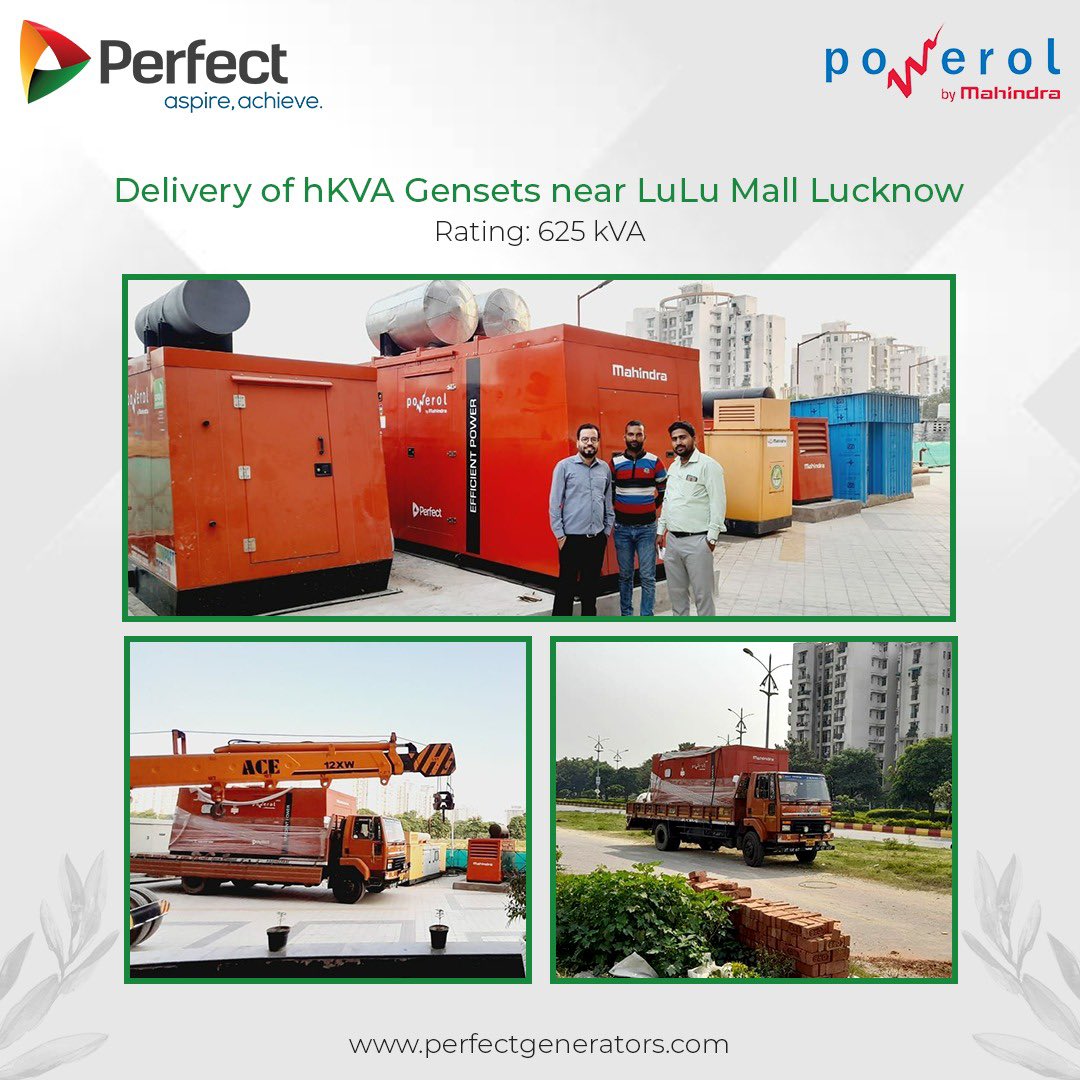 perfectgroup2's tweet photo. Delivering higher kVA power backup solutions to our esteemed customers.
.
.
.
#genset #MahindraPowerol #perfectgroup #hkvagenset #lucknow #lulumall #perfectgenerators https://t.co/ewnhd2eoZC
