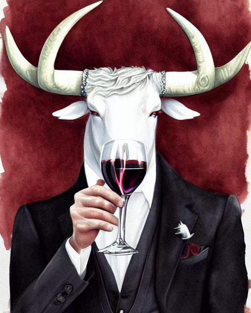 wild_ai_nft's tweet photo. @LuckyLucania_ Bull with large horns sat drinking red wine - iteration #1:
https://t.co/KFwMn0zb8l https://t.co/zvljMLki7M
