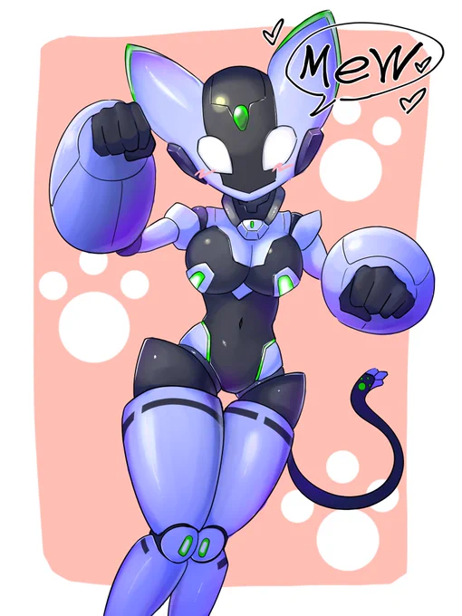 猫モチーフロボ娘です!Mew~#ロボ娘 #メカ娘 #ZHart 