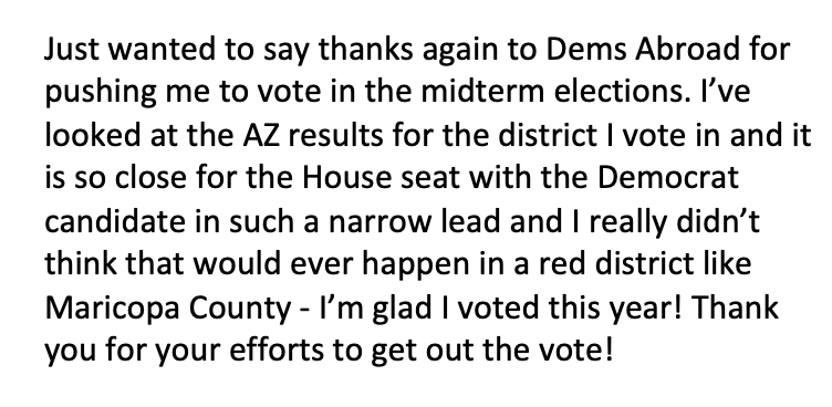 demsabroadbe's tweet photo. Look what one of our text-bankers got today!
Our votes #MakeADifference!

#DemsAbroad - #DeliveringDemocracy from around the world.
@azdemparty @MaricopaDems @DemsAbroad https://t.co/PoAMLtFeG2