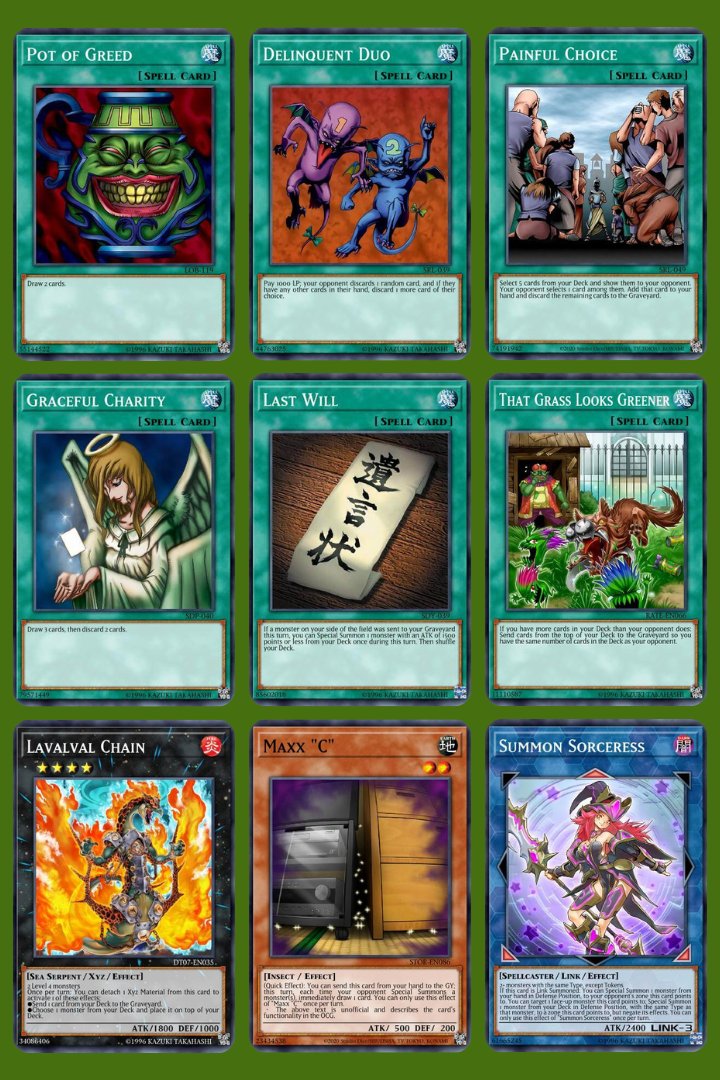Here's what I was thinking about at 2am; what are the 9 most powerful  singular generic cards ever made?