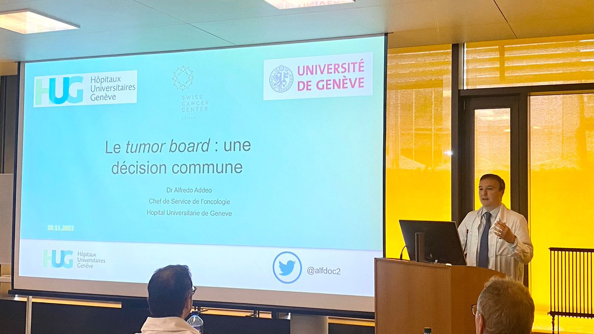Now live the « un jour en immersion dans le centre du cancer du poumon ». @Hopitaux_unige <a href="/DOncologie/">Oncology Division - Geneva University Hospital</a>