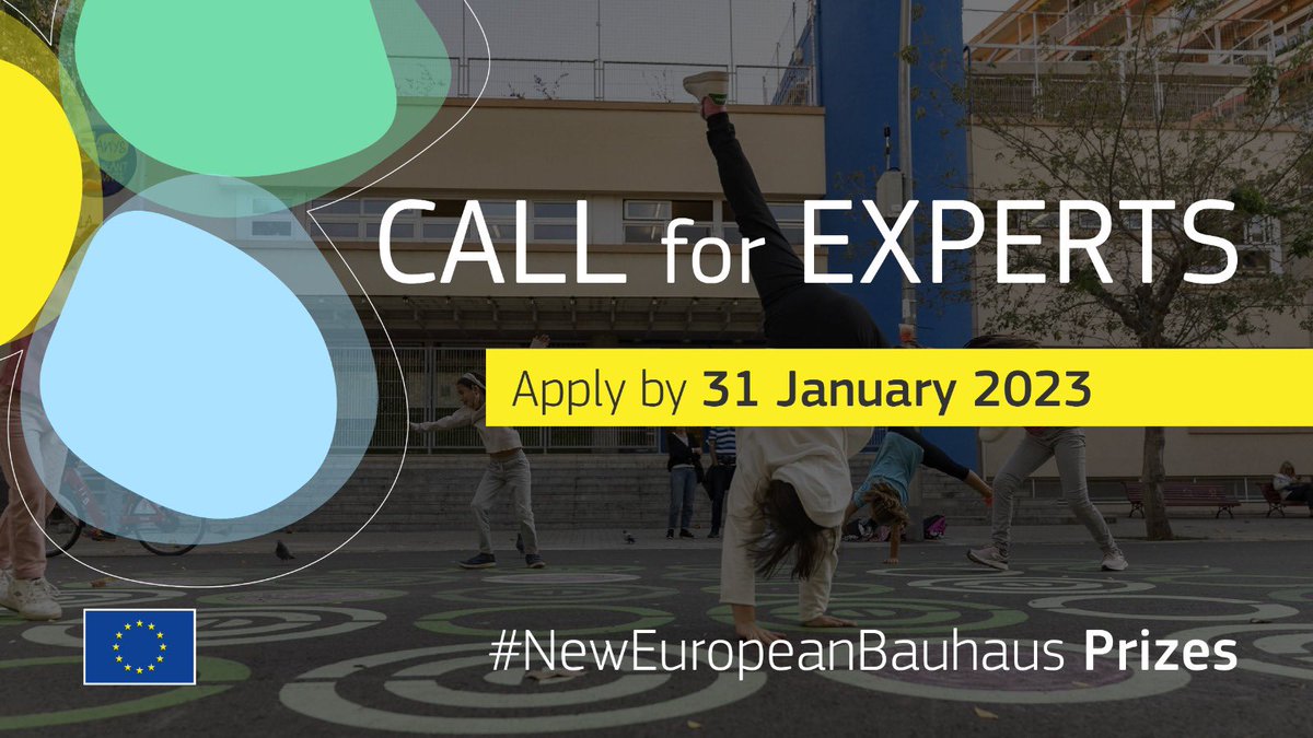 GabrielMariya's tweet photo. 📢 #CallForExperts

Are you an expert in 🌱sustainability, 🏡 aesthetics, 💚inclusiveness, or 📚education?

Become an external expert evaluator for the 2023 #NewEuropeanBauhaus Prizes competition!

Apply for this opportunity until 📆 31 January 2023 👉 https://t.co/1JYxCq6egM https://t.co/bi5P5CYRrn