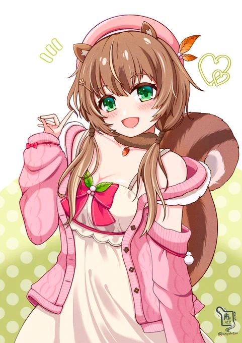 初めてリスちゃん描いた衣装も髪型も可愛いですね#Risuners 