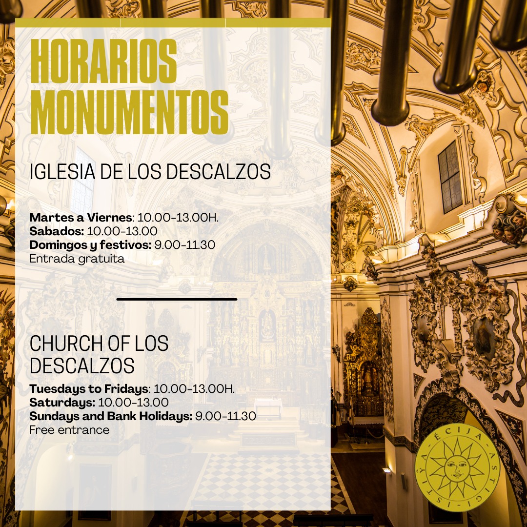 ¿Ruta libre para conocer y enamorarte de
#Écija?
Hazlo visitando nuestras iglesias, buque insignia del
barroco ecijano. ⛪️

No puedes perderte la Iglesia de Los Descalzos, una
auténtica maravilla.

Consulta sus horarios en nuestra web 👇🙂turismoecija.com/guias-y-horari…
#ÉcijaesTurismo