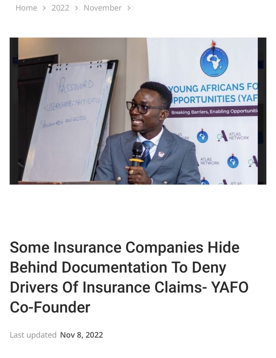 YAFOweb's tweet photo. If there is incentives to ensure safety on our roads, some insurance companies wonโt undertake this tactics. We are in the news. More to come from #DriverMo
Full article in the link below ๐
https://t.co/3maN3UxDuz
Breaking Barriers, Enabling Opportunities. #WeAreYAFO https://t.co/XUkfrmXLT2