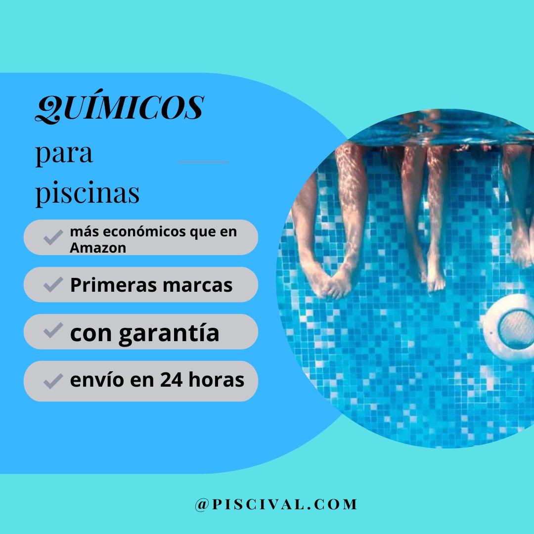 Encuentra tus químicos para Piscinas y todos los productos para piscinas que necesitas en piscival.com. Con precios mejores que en Amazon y envío en 24 horas.

#amazon #productospicinas #mejorespreciospiscina #cloro #bromo
