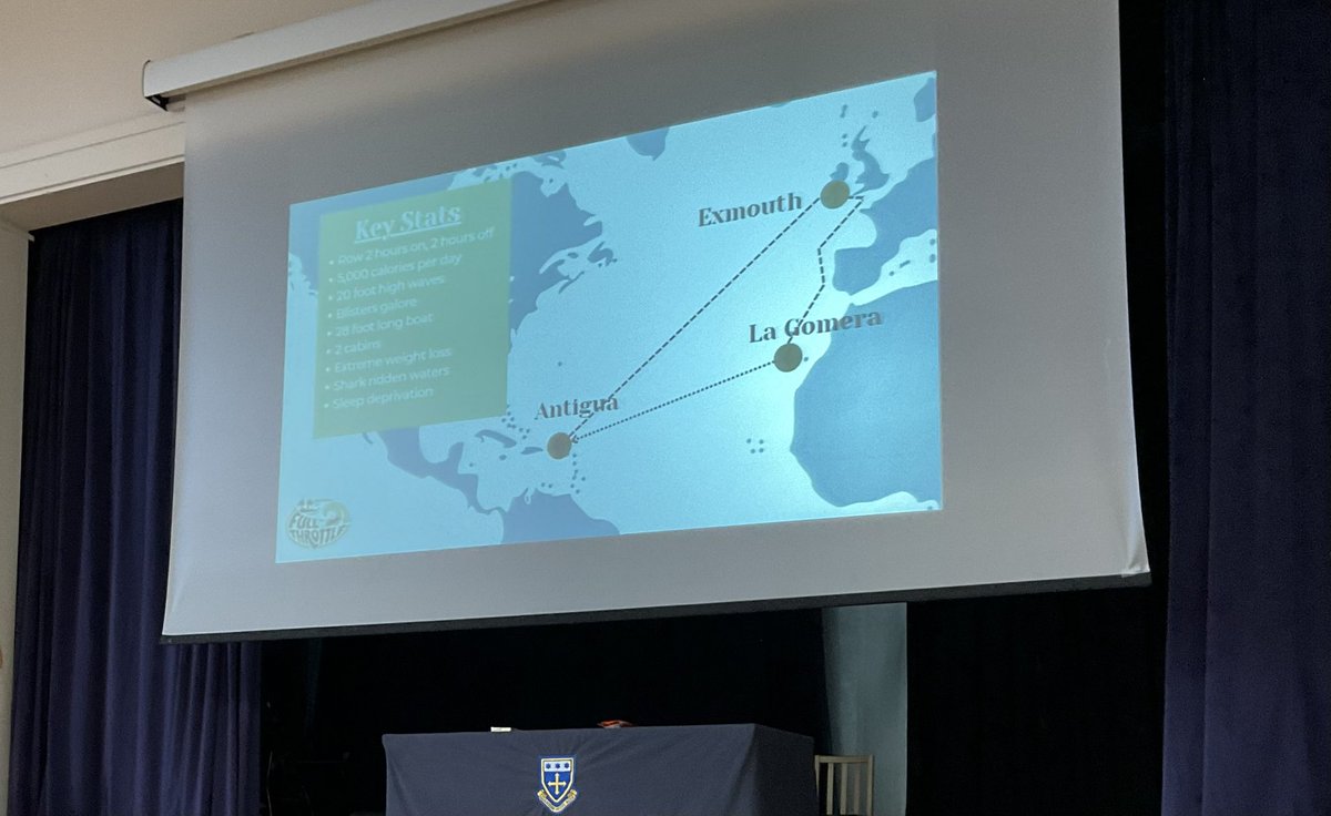 SECSciences's tweet photo. What an inspiring assembly! Daisy is embarking on a huge challenge tomorrow. Not only are her team rowing the 3000 miles across the Atlantic Ocean but they are also cycling to the start point in Spain.  Good luck Daisy!!  #SECSenior #TWAC2022 #challenge #inspirational https://t.co/rpGY7sAvQq