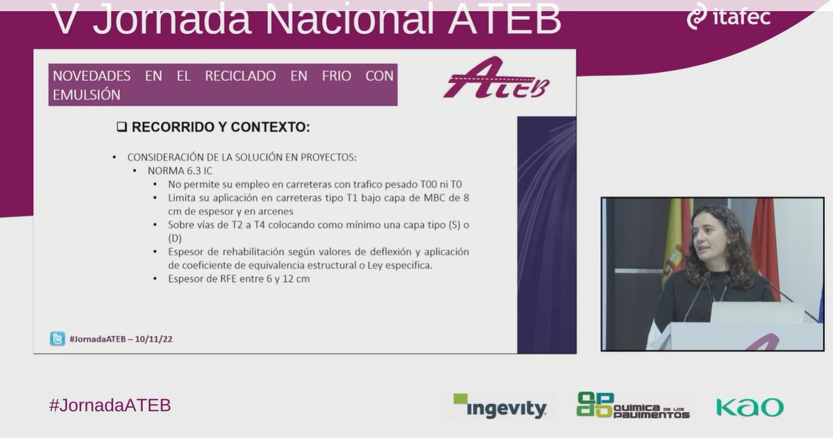 ATEB (@ateb_es) on Twitter photo V #JornadaAteb
<a href="/Mar_Subarroca/">Mar Subarroca</a> abre la Sesión 1, "Sostenibilidad Técnica", coordinada por nuestra Directora Técnica, <a href="/NuriaUC/">Nuria Uguet Canal</a>.
Nos expone las novedades relativas al Reciclado en Frío con Emulsión. V #JornadaAteb
<a href="/Mar_Subarroca/">Mar Subarroca</a> abre la Sesión 1, "Sostenibilidad Técnica", coordinada por nuestra Directora Técnica, <a href="/NuriaUC/">Nuria Uguet Canal</a>.
Nos expone las novedades relativas al Reciclado en Frío con Emulsión.