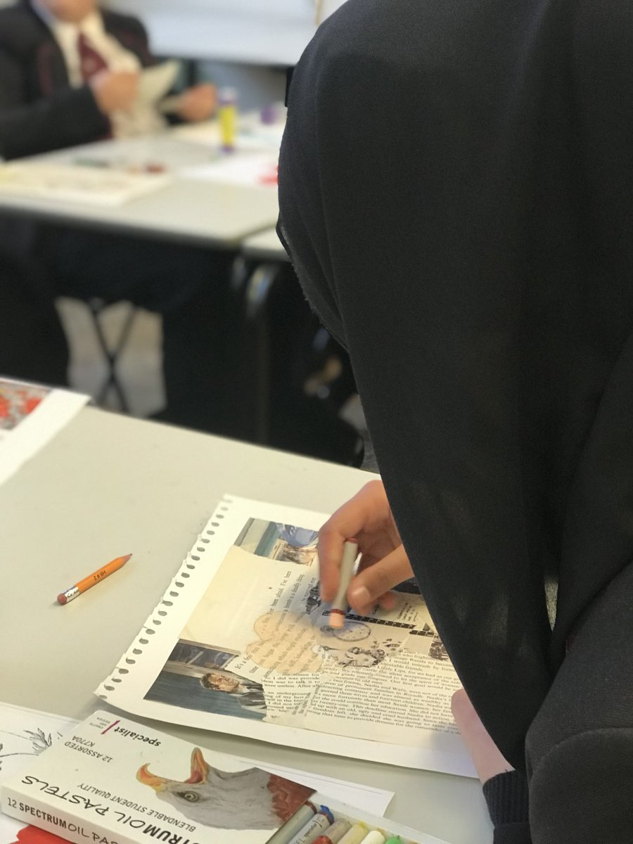 Remembrance Week - Students in our Alpha Centre have created this amazing Poppy display with Miss Ashton out of recycled plastic bottles. 
In art club this week KS3 students created mixed-media drawings of poppies