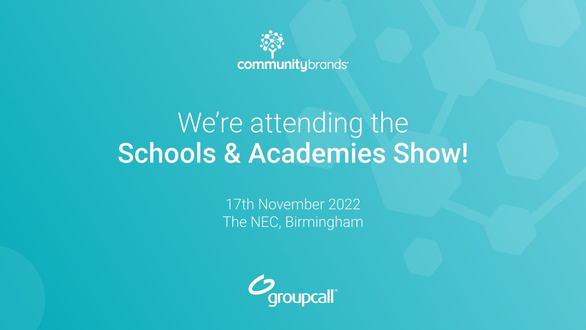 Groupcall's tweet image. We're attending The Schools &amp;amp; Academies Show in Birmingham a week today! Join us at stand A51 on the 17th of November, you can pre-book a meeting with our team here: bit.ly/3NSfpzY

#Groupcall #SAAS #CommunityBrands